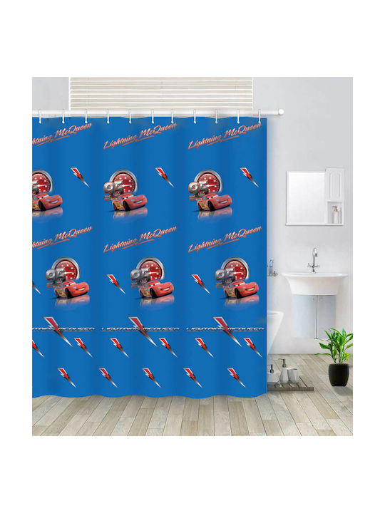 Vasilas Home Κουρτίνα Μπάνιου 180x180cm Μπλε