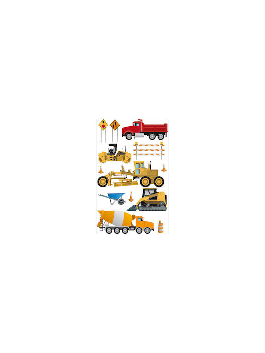 bsb Autocolant Decorativ pentru Copii Perete Trucks 8x12.5buc
