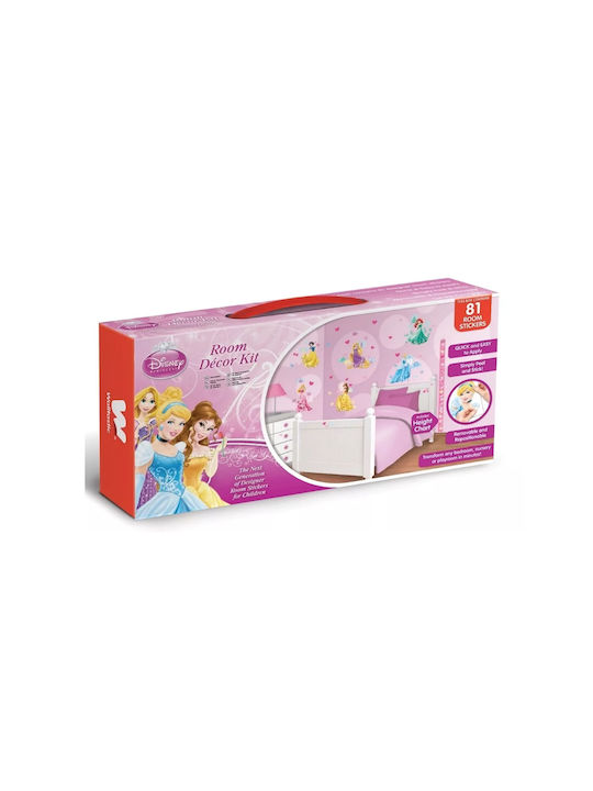 Παιδικά Αυτοκόλλητα Τοίχου Walltastic Disney Princess Decor Kit 81 Room Stickers