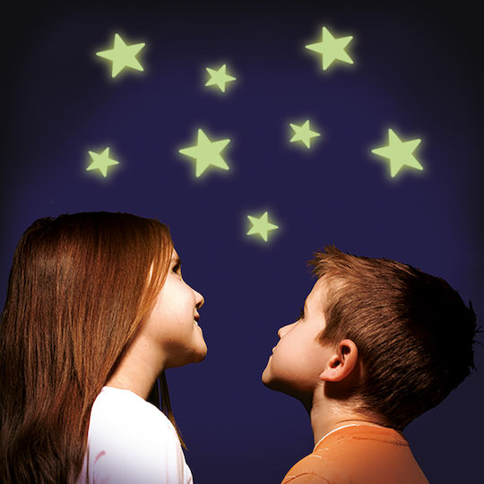 Brainstorm Kids Glow-in-the-Dark Wall Sticker Stars 8.5x1.5cm 8pcs