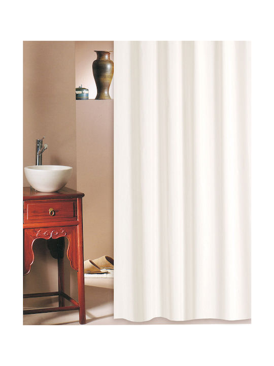 San Lorentzo Solid Shower Curtain 180x220cm Ecru Ecru 1993EKROU