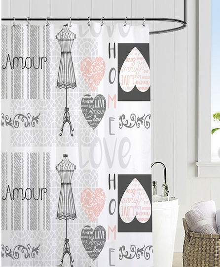 Cyclops Amour Κουρτίνα Μπάνιου 180x200cm Πολύχρωμη Cyclops Amour Κουρτίνα Μπάνιου 180x200cm Πολύχρωμη