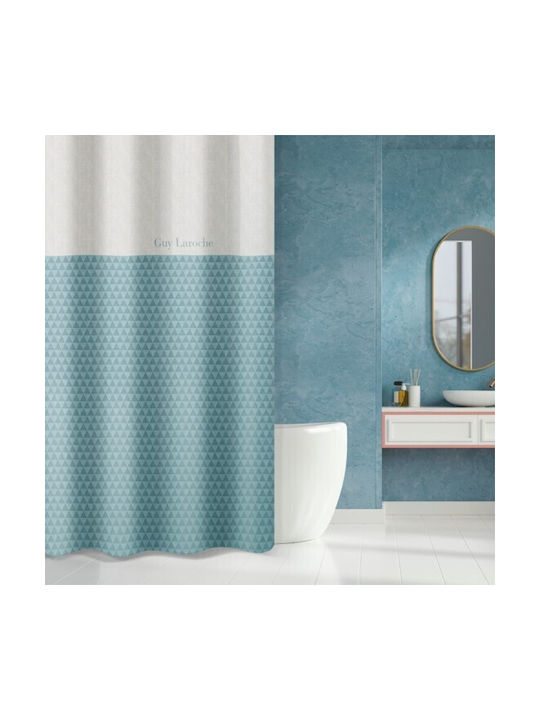 Guy Laroche Tokyo Duschvorhang Stoff 180x185cm Aqua