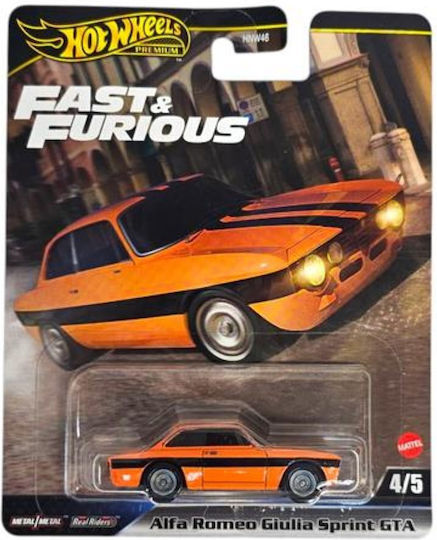 Hot Wheels Премиум Fast & Furious Количка Alfa Romeo Giulia Sprint GTA 1:64 за 3+ години