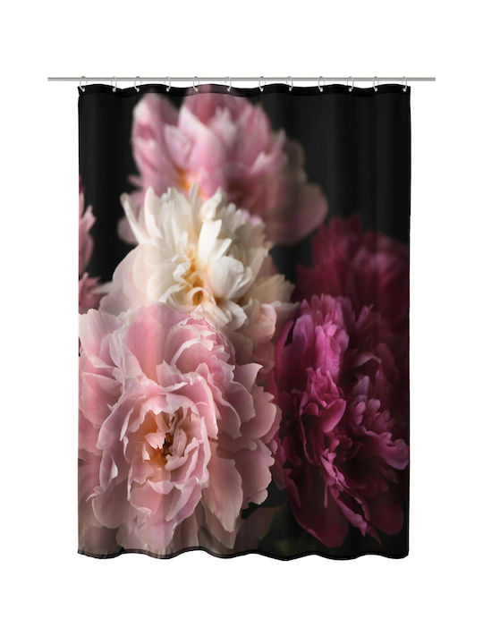 Kleine Wolke Rosemarie Fabric Shower Curtain 180x200cm Bordeaux