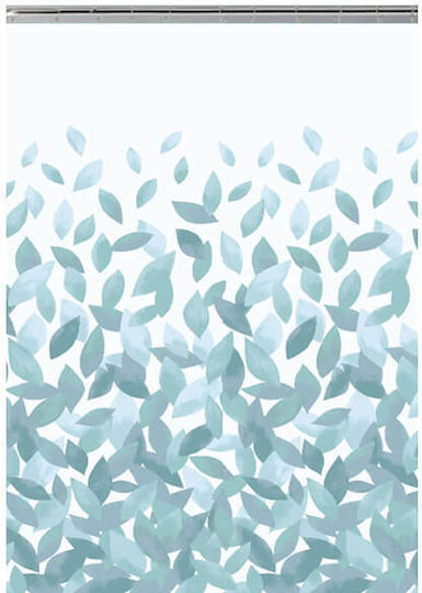 Flamingo Leafs Κουρτίνα Μπάνιου 180x200cm Mint Flamingo Leafs Κουρτίνα Μπάνιου 180x200cm Mint