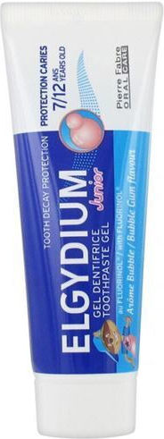 Elgydium Junior Children's Toothpaste for 7+ Years with Bubblegum Flavor 50ml