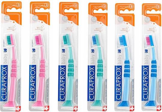 Curaprox 4260 Бебешка Четка За Зъби За 0м+ Розово/Зелено