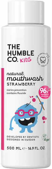 The Humble Co. Strawberry Mouthwash 250 Ppm Alcohol-Free Vegan 500ml
