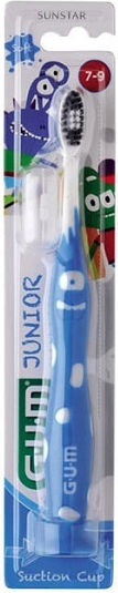 GUM 902 Junior Monster Children's Toothbrush For 6+ Years Light Blue-Blue