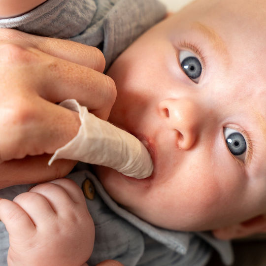 Brush Baby Șervețele Dentare Set Periuțe de Dinți pentru Bebeluși de Deget pentru 0m+ 28 Bucăți Albe
