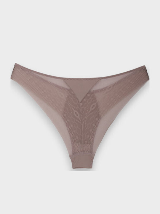 Norddiva Lace Underwear Set with Bra & Brazil Pink