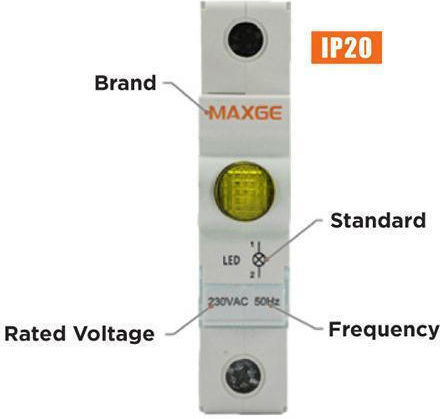 Maxge Single Indicatoare luminoase de panou Galbenă