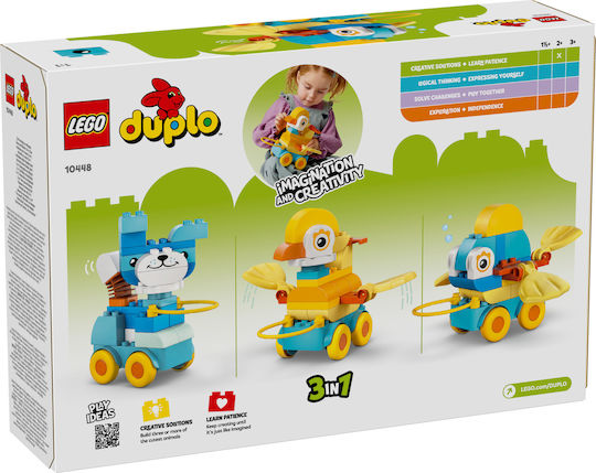 LEGO Duplo 3in1 Animals on Wheels for 2+ Years 58 Pieces