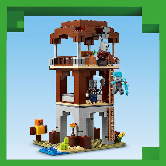 LEGO Minecraft The Pillager Outpost and Ravager for Ages 9+ 665 Pieces