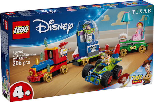 LEGO Disney Toy Story Celebration Train & RC Car for 4+ Years 206 Pieces