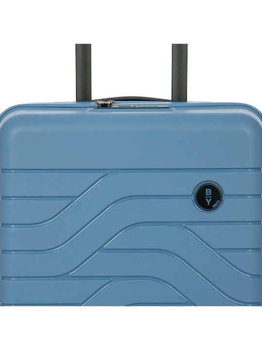 Bric's Milano Cabin Travel Suitcase Hard Grey Blue with 4 Wheels Height 55cm