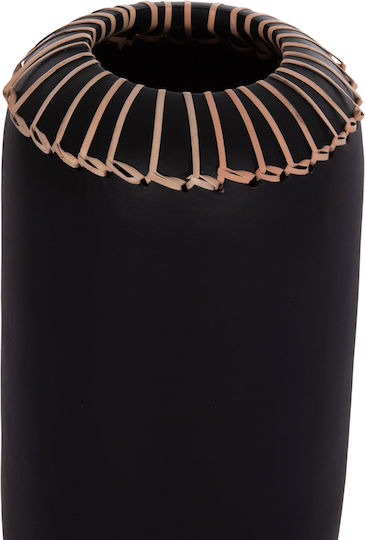 HomeMarkt Decorative Vase Lennox Black 18x18x33cm
