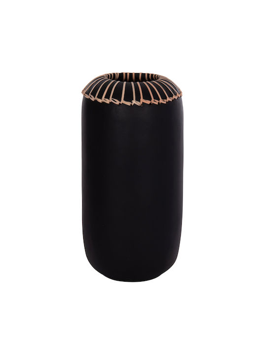 HomeMarkt Decorative Vase Lennox Black 18x18x33cm