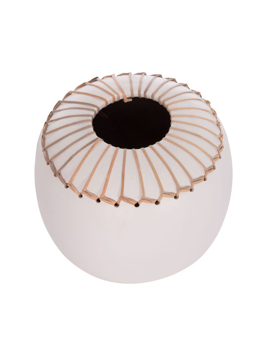 HomeMarkt Decorative Vase Lennox White 22x22x20cm