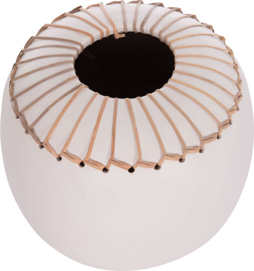 HomeMarkt Decorative Vase Lennox White 22x22x20cm