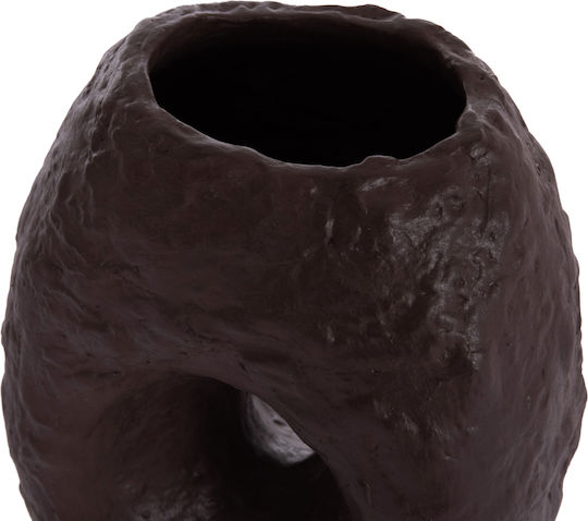 HomeMarkt Διακοσμητικό Βάζο Πήλινο Namentis Καφέ Φ16xΥ36cm