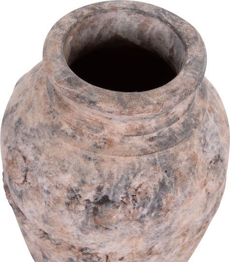 HomeMarkt Διακοσμητικό Βάζο Πήλινο Vermo Γκρι Φ17xΥ19cm