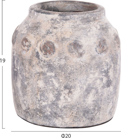 HomeMarkt Βάζο Πήλινο Vermo Γκρι Φ20xΥ20cm HomeMarkt Βάζο Πήλινο Vermo Γκρι Φ20xΥ20cm