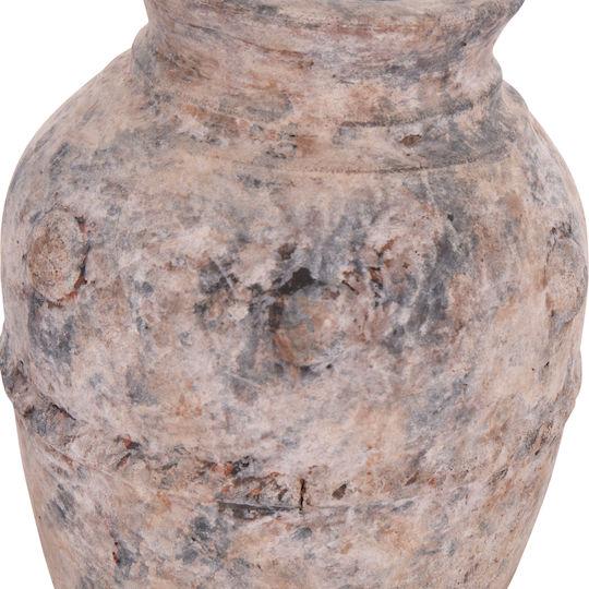 HomeMarkt Διακοσμητικό Βάζο Πήλινο Vermo Γκρι Φ17xΥ19cm