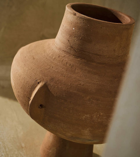 Gofis Home Vază Din Ceramică Portocalie Φ18xΥ25cm