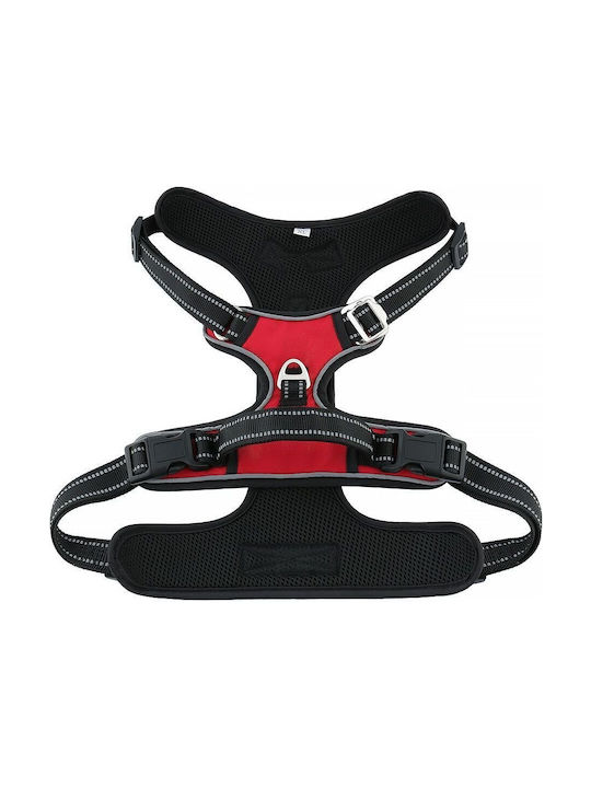 Dog Harness Oxford A Size Xl Red Black Oem