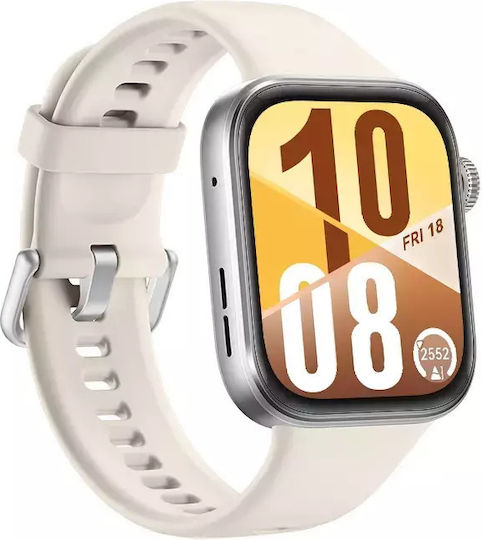 Huawei Watch Fit 4 43mm Αδιάβροχο με Παλμογράφο (Λευκό)