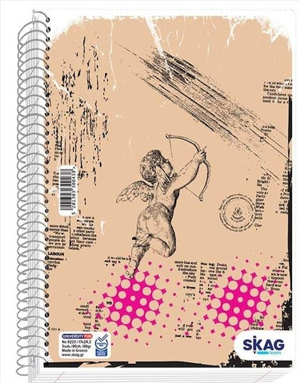 Skag Spiral Notebook Ruled A4 3 Subjects University Fun Urban 1pcs