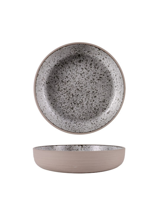 Ready Servierschüssel Rund aus Porzellan Gray mit Durchmesser 23cm 6Stück