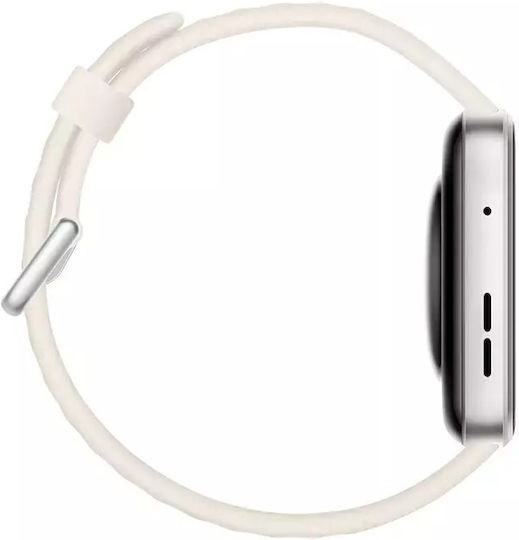 Huawei Watch Fit 4 43mm Waterproof with Heart Rate Monitor (White + Huawei Freebuds SE 2 Ceramic White)
