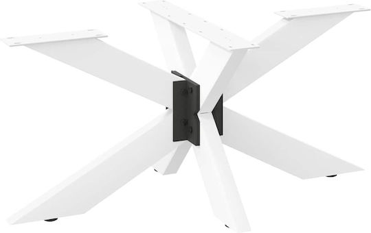 vidaXL Metallic Furniture Leg Suitable for Table / Coffee Table / Office 98x58x42cm White