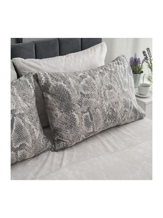 Charalambidis Textiles Κουβερλί Υπέρδιπλο από Βαμβάκι & Πολυεστέρα Γκρι 220x240cm