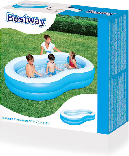 Bestway Children's Swimming Pool 544lt Inflatable 262x157x46cm Light Blue