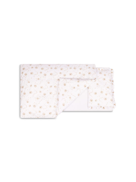 Sensillo Сет Бебешка Долен Калъф с Калъфка за Възглавница Beige 100x135см.