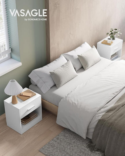 Nachttische Weiß 2Stück 45x35x58cm