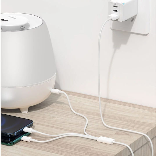 3-in-1 Flippy Sx USB Cable 21 USB To Micro USB USB-C iPhone Compatible 3A 1.2m White