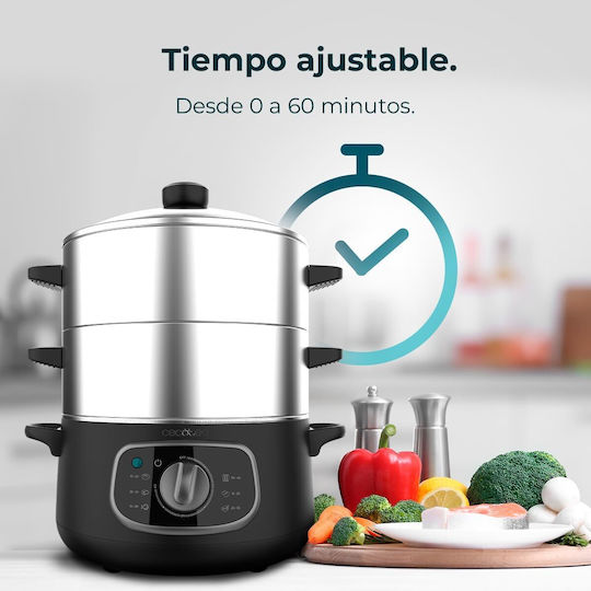 Cecotec Vapovita Steelpot Ατμομάγειρας με 3 Επίπεδα Μαγειρέματος 10lt
