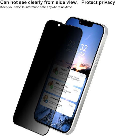 Full Glue Privacy Tempered Glass Μαύρο (Huawei P40 Lite 5G)