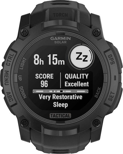 Garmin Instinct 3 Solar Aluminium 50mm Waterproof Smartwatch with Heart Rate Monitor (Tactical Edition)