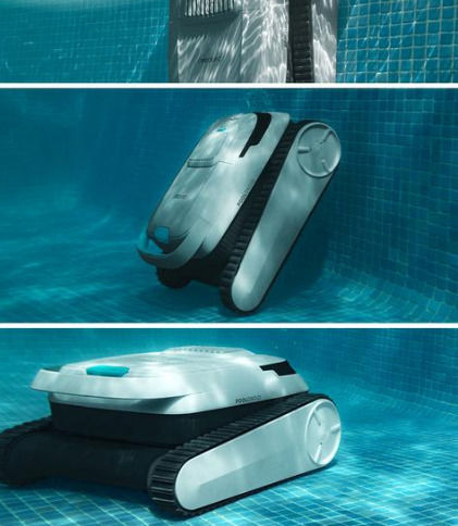 Cecotec Conga Pooldroid 2000 Floormaster Ασύρματη Σκούπα Ρομπότ Πυθμένα / Τοιχωμάτων για Πισίνες 100m² με Φίλτρο 4lt