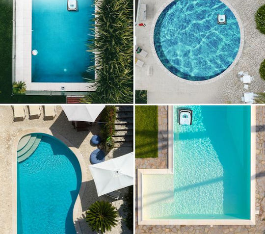Cecotec Conga Pooldroid 2000 Floormaster Ασύρματη Σκούπα Ρομπότ Πυθμένα / Τοιχωμάτων για Πισίνες 100m² με Φίλτρο 4lt