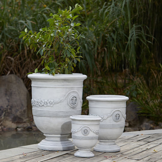 HomeMarkt Set 3 Pots Metal Off-white