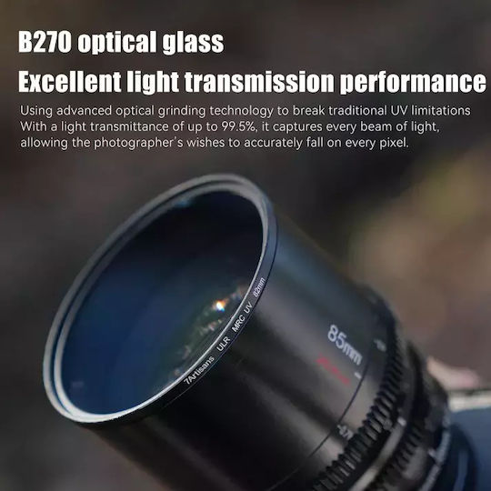 7artisans UV Filter Diameter 77mm with MRC Coating Scratch Resistant for Photography Lenses