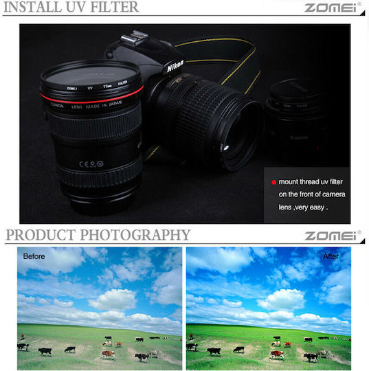 Diat Filter UV / HD 62mm for Camera Lenses
