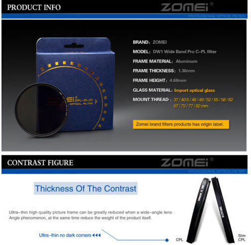Diat HD / CPL / PL / Special Effects / ColouredFilter Kit 52mm for Camera Lenses